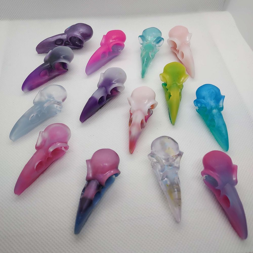 Resin Bird Skull 3pc (Random)